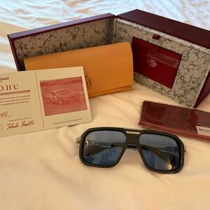 Jacques Marie Mage DONOHU Stylish Black Sunglasses